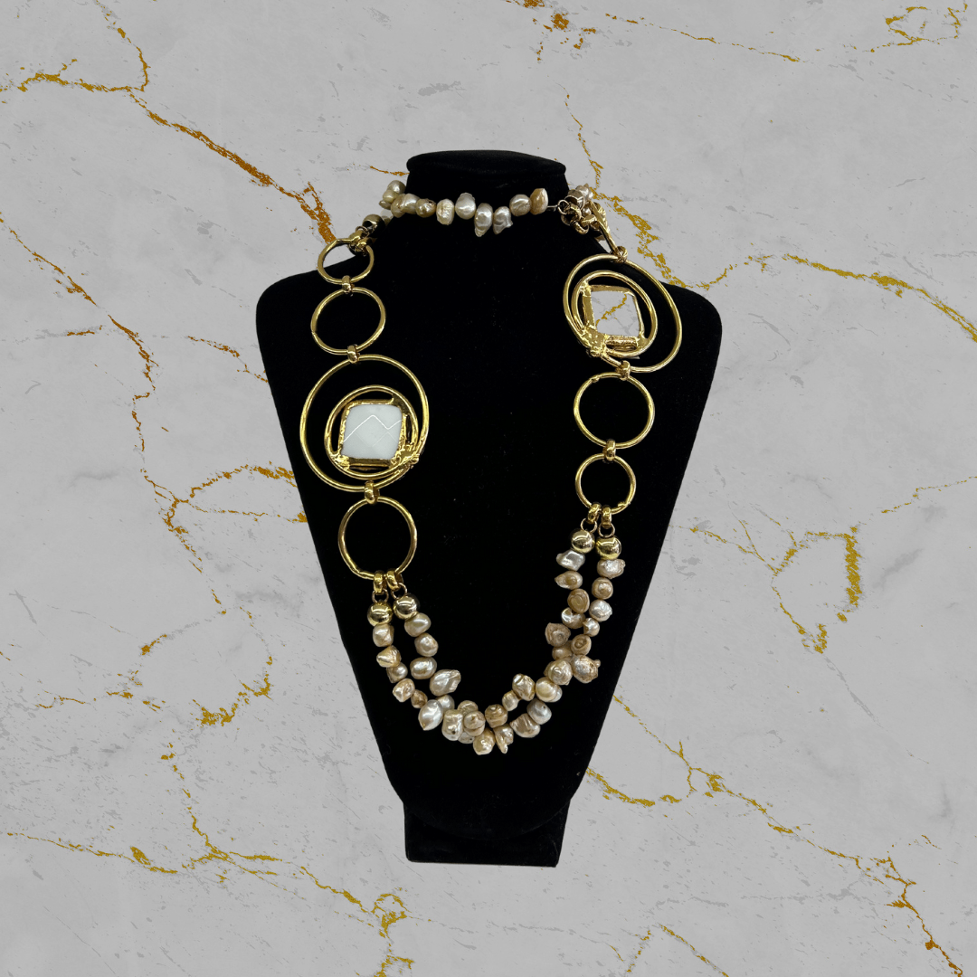 Collana con Cerchi e Perline