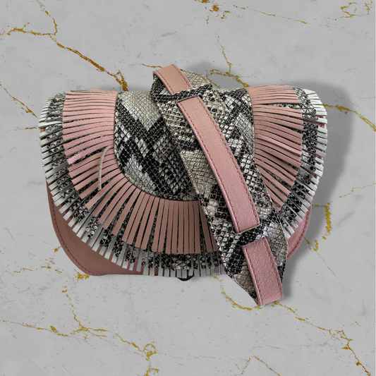 Borsa saddle con frange